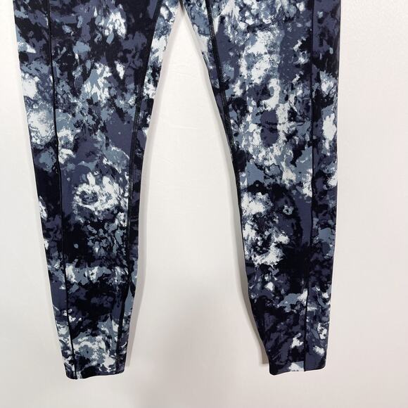 Sweaty Betty M Blue Texture Tie Dye Power Pocket High Waist Full Length Leggings - Picture 4 of 11